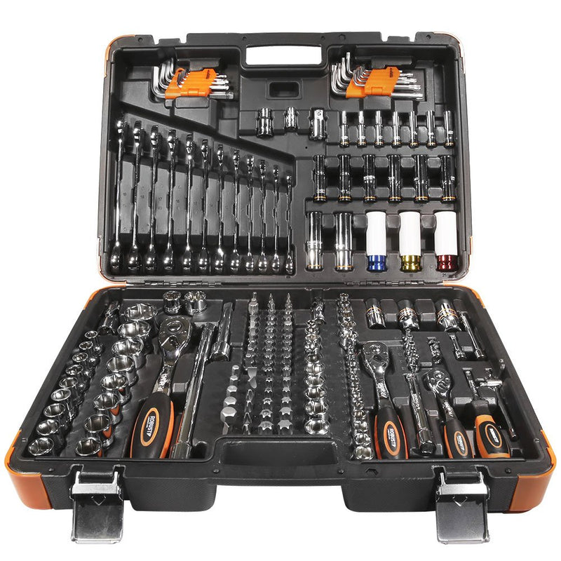 Jogo de Ferramentas Completo 178 Peças com Chaves, Soquetes e Maleta Master com Chaves Combinadas com Catraca ROBUST BY GEDORE SOLID-5000R