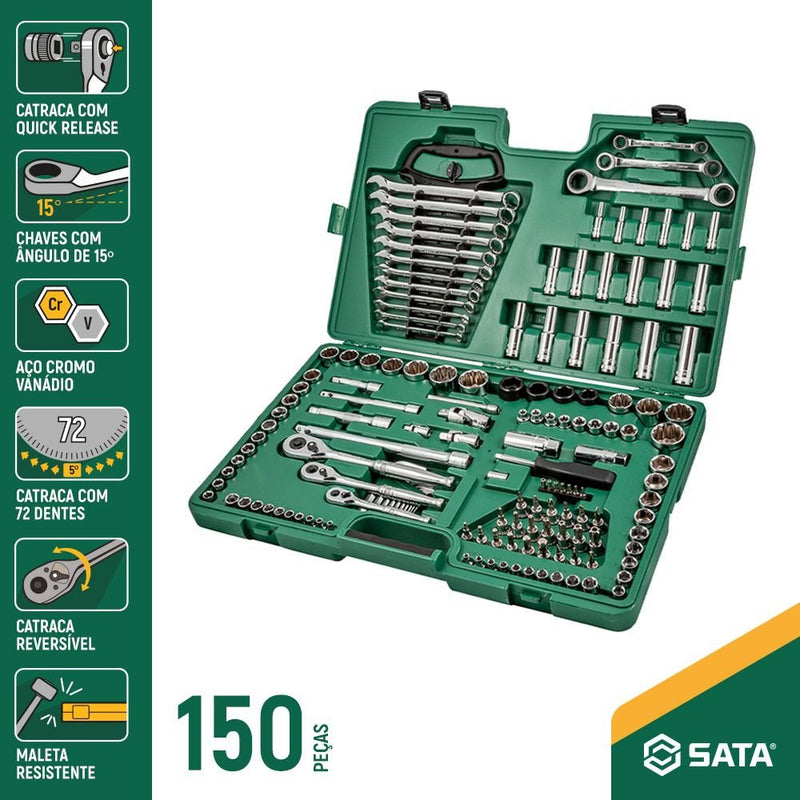 Jogo de Ferramentas com 150 Peças SATA-ST09510L