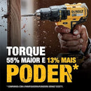 Parafusadeira Furadeira de Impacto Brushless 1/2” Pol. 20V Li-Ion com 2 Baterias, Carregador Bivolt e Maleta - Profissional DEWALT-DCD7781D2-BR