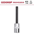 Chave Soquete Hexalobular Longo T40 com Encaixe de 1/2 Pol. GEDORE RED-R62451819