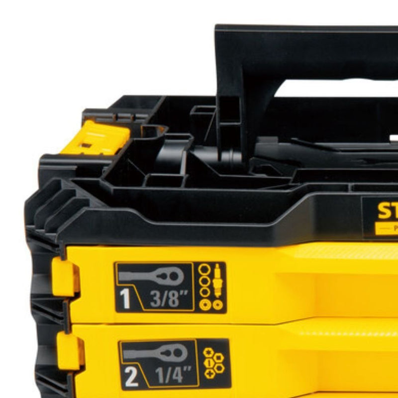 Jogo de Ferramentas Mecânicas 203 peças com Caixa Baú 3 Gavetas STANLEY-STMT17993-LA