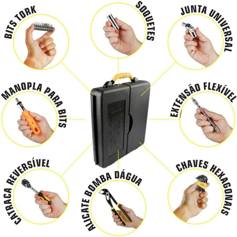 Jogo de Ferramentas com 110 Peças e Maleta LITH-LT2050