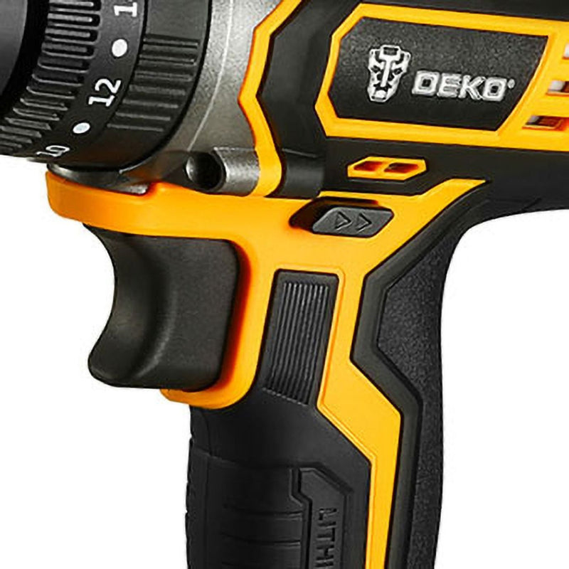 Furadeira e Parafusadeira de Impacto 3/8” 20V com 2 Baterias 1.5Ah, Carregador e Maleta com Acessórios DEKO-DKCD20ID01-5S3