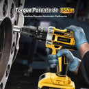 Kit 3 em 1 Parafusadeira e Furadeira 48V Profissional - 2 Baterias, Alta Performance