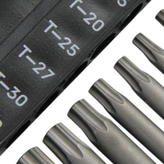 Chave Soquete de 1/4 Pol. com 07 Bits tipo Tork com Guia KINGTONY-2128PR