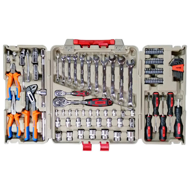Jogo de Ferramentas Profissionais com 110 Peças e Maleta com peças em Cromo Vanádio FORTGPRO-FG8911